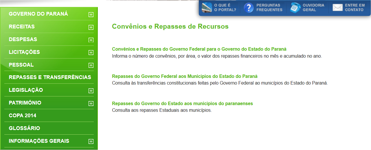 - Concursos, nesta seção o cidadão ira se deparar com todos os concursos existentes no Estado, e poderá obter todas as informações necessárias sobre os mesmos.