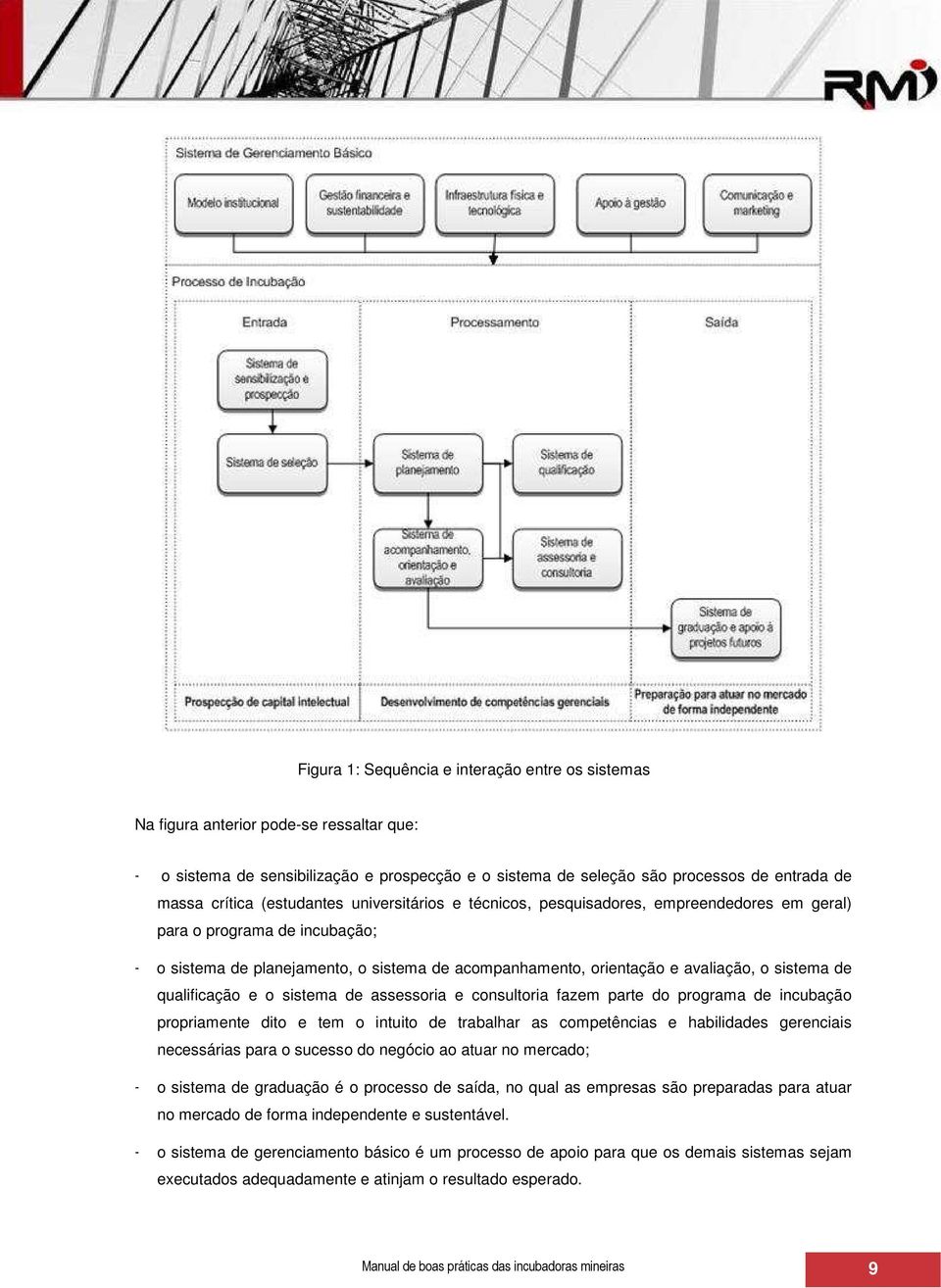 sistema de qualificação e o sistema de assessoria e consultoria fazem parte do programa de incubação propriamente dito e tem o intuito de trabalhar as competências e habilidades gerenciais