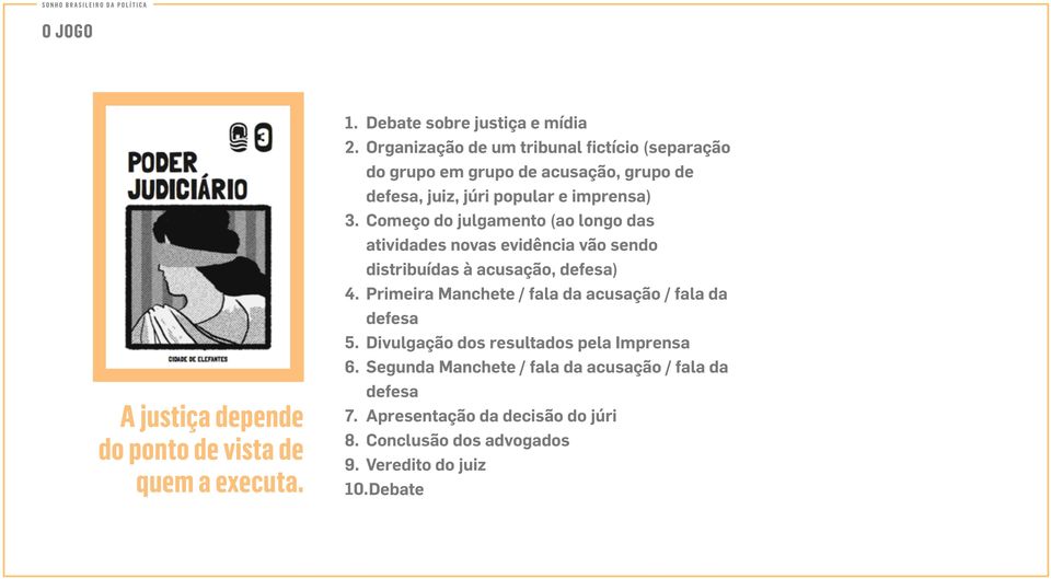 Começo do julgamento (ao longo das atividades novas evidência vão sendo distribuídas à acusação, defesa) 4.