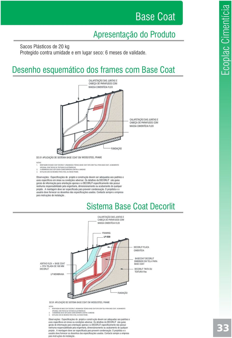 01 APLICAÇÃO DE SISTEMA BASE COAT EM WOOD/STEEL FRAME 1.