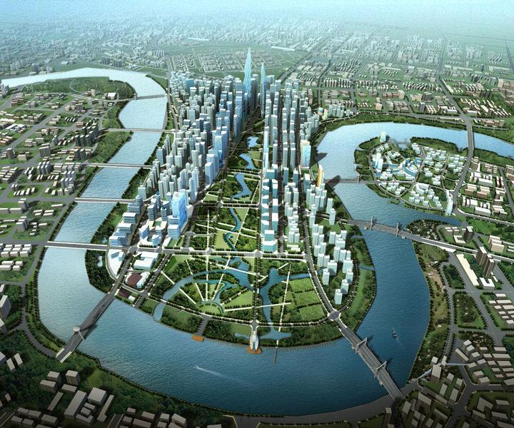 Tianjin Eco-City: o exemplo de China e Singapura Área construída: > 34 km² (Curitiba tem 430 km²) População de