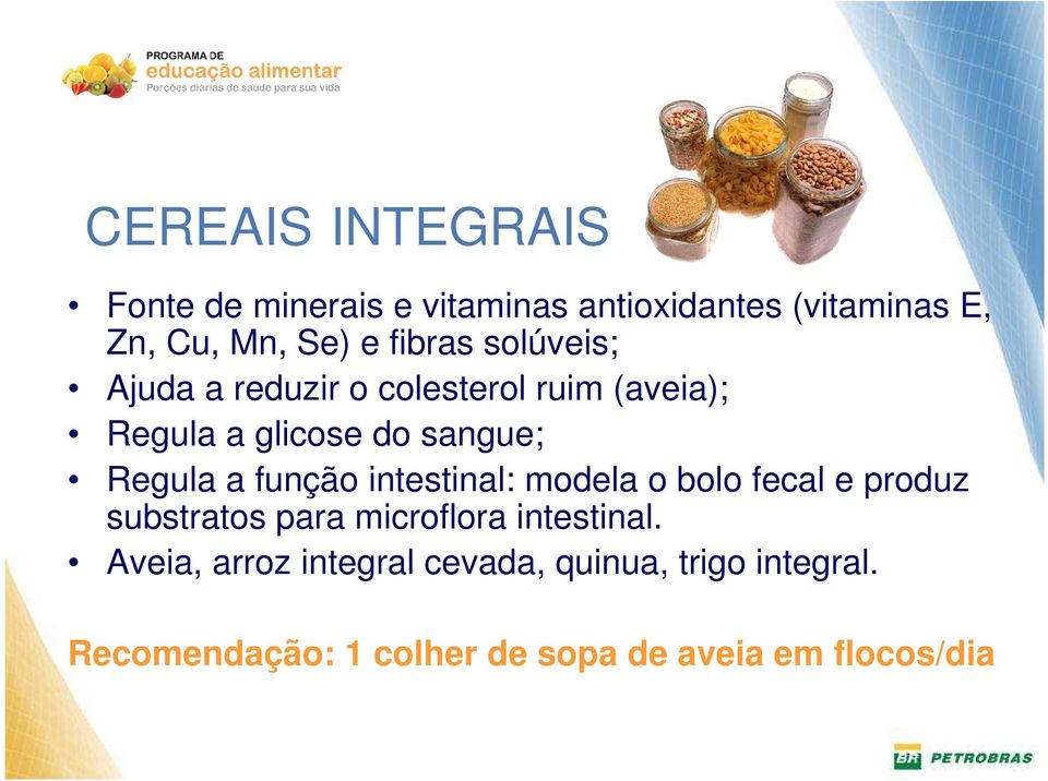 função intestinal: modela o bolo fecal e produz substratos para microflora intestinal.