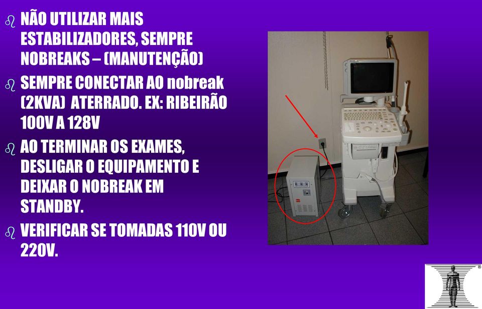 EX: RIBEIRÃO 100V A 128V AO TERMINAR OS EXAMES, DESLIGAR O