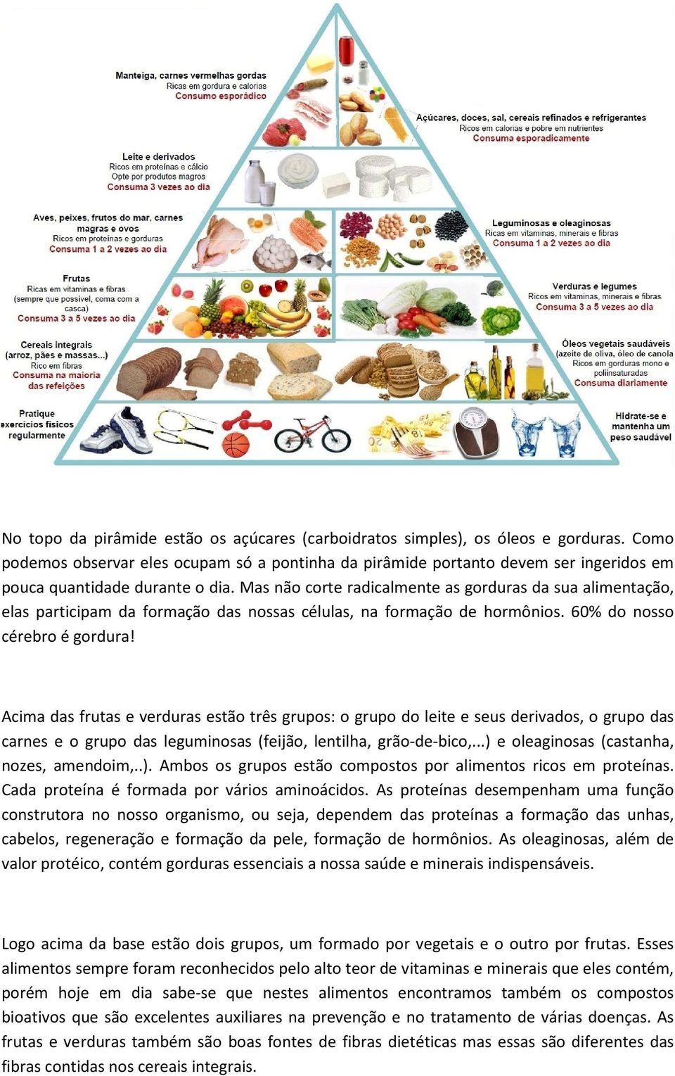 Mas não corte radicalmente as gorduras da sua alimentação, elas participam da formação das nossas células, na formação de hormônios. 60% do nosso cérebro é gordura!