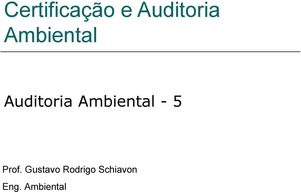 Ambiental - 5 Prof.