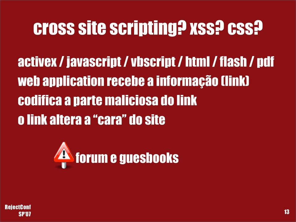 web application recebe a informação (link) codifica