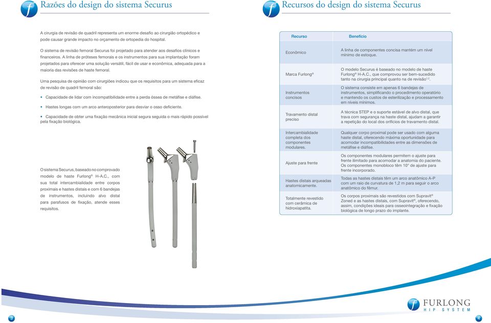 A linha de próteses femorais e os instrumentos para sua implantação foram projetados para oferecer uma solução versátil, fácil de usar e econômica, adequada para a maioria das revisões de haste