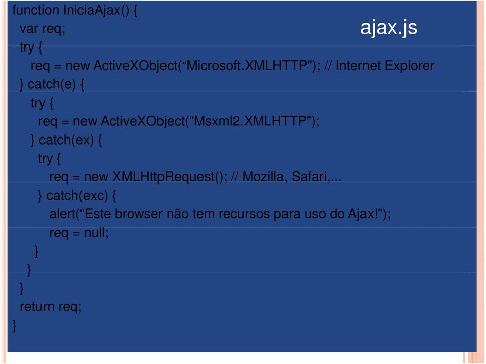 XMLHTTP"); } catch(ex) { try { req = new XMLHttpRequest(); // Mozilla, Safari,.
