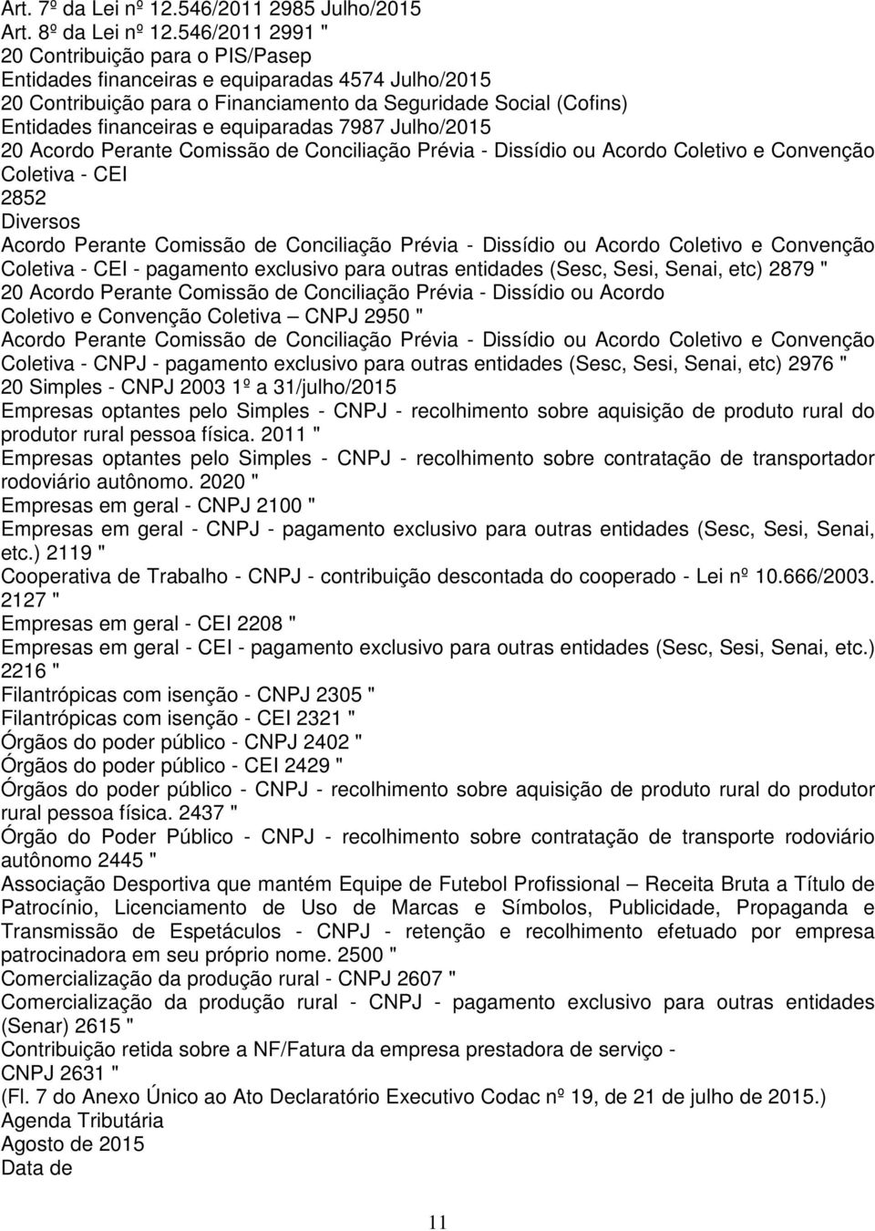 20 Acordo Perante Comissão de Conciliação Prévia - Dissídio ou Acordo Coletivo e Convenção Coletiva - CEI 2852 Diversos Acordo Perante Comissão de Conciliação Prévia - Dissídio ou Acordo Coletivo e