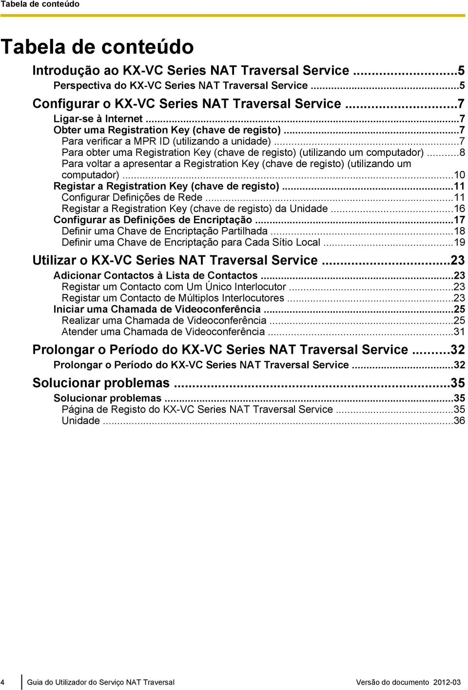 ..7 Para obter uma Registration Key (chave de registo) (utilizando um computador)...8 Para voltar a apresentar a Registration Key (chave de registo) (utilizando um computador).