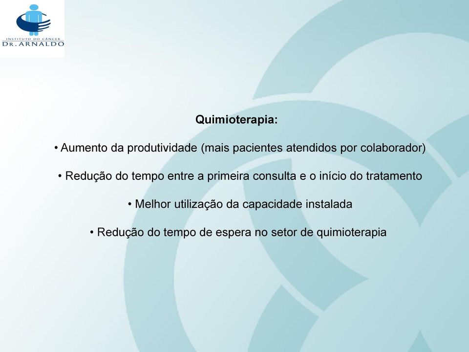 consulta e o início do tratamento Melhor utilização da