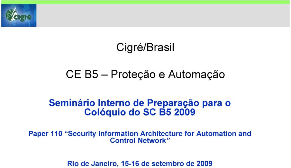 Paper 110 Security Information Architecture for