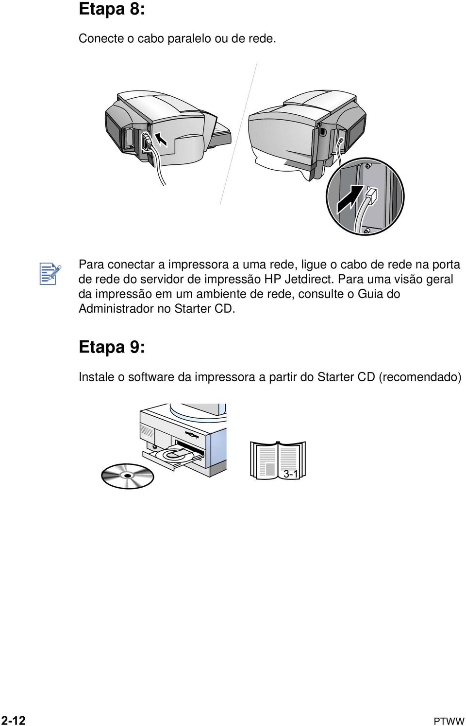 servidor de impressão HP Jetdirect.