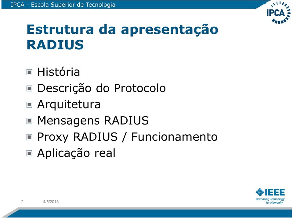 Arquitetura Mensagens RADIUS Proxy