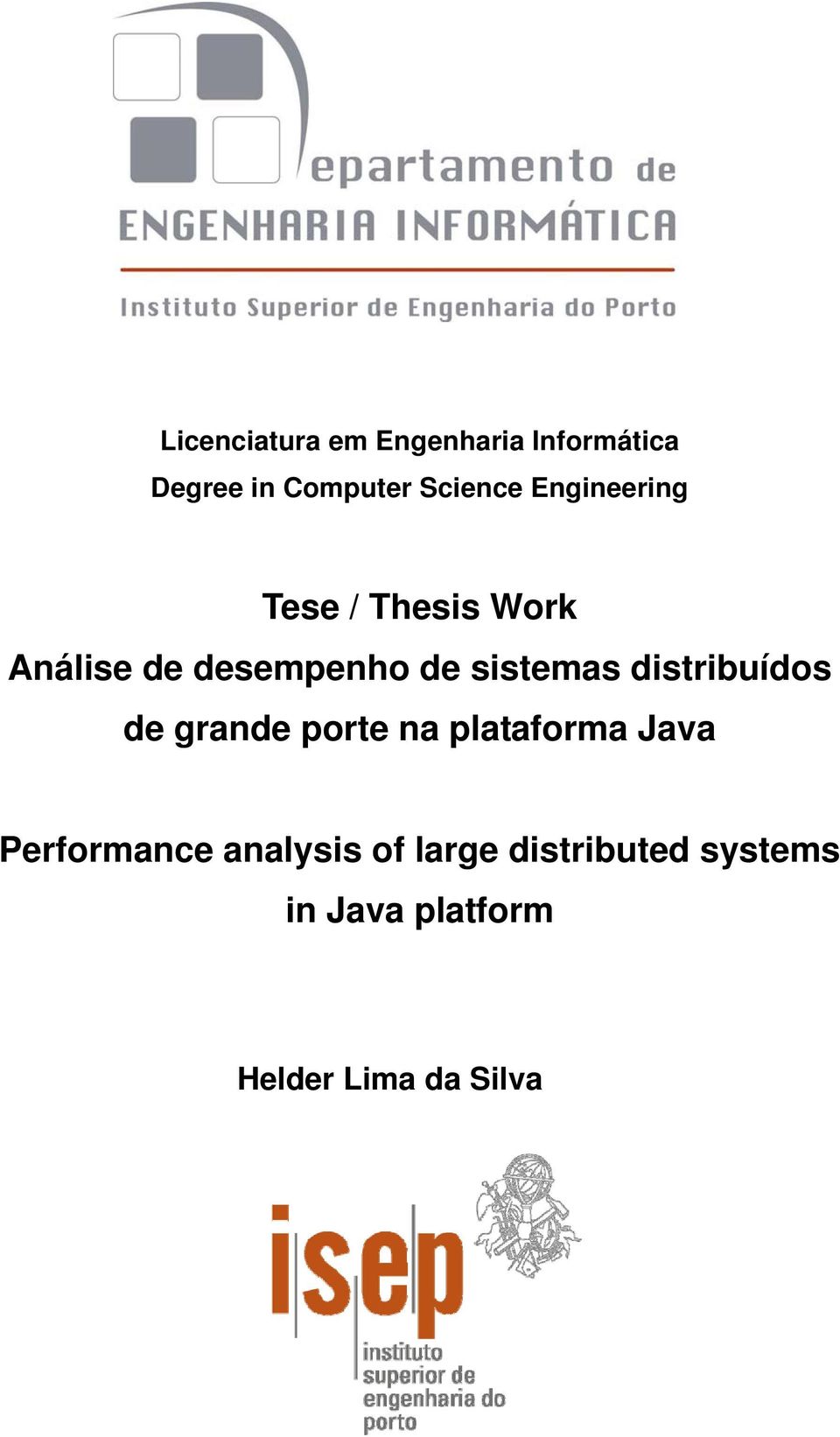 distribuídos de grande porte na plataforma Java Performance