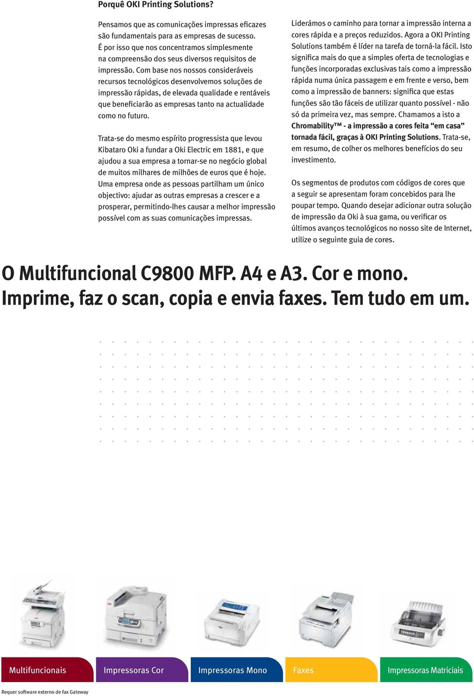 Com base nos nossos consideráveis recursos tecnológicos desenvolvemos soluções de impressão rápidas, de elevada qualidade e rentáveis que beneficiarão as empresas tanto na actualidade como no futuro.