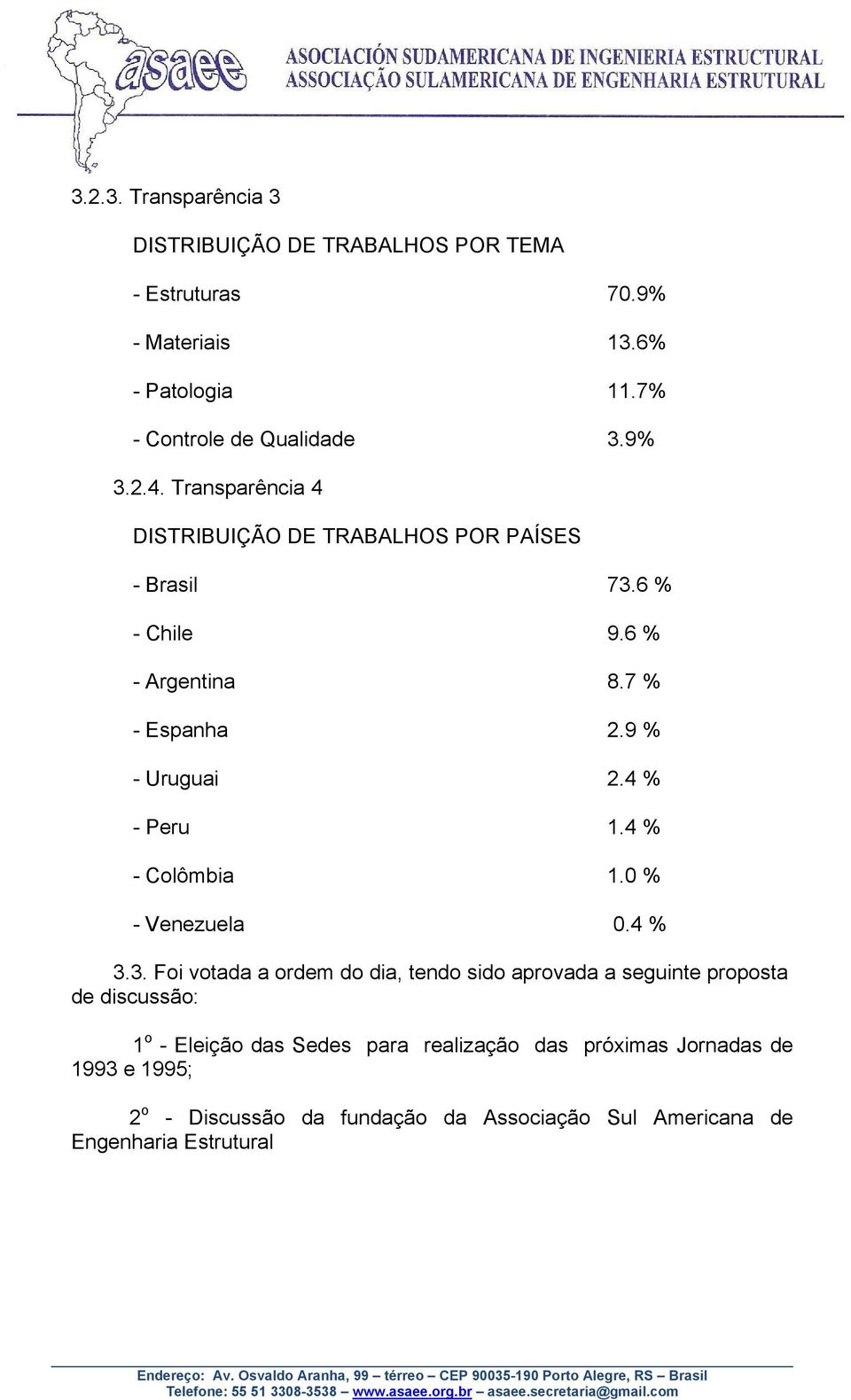 4 % - Peru 1.4 % - Colômbia 1.0 % - Venezuela 0.4 % 3.