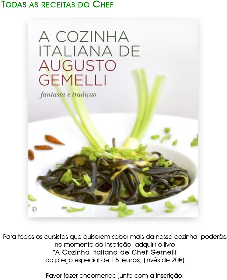 adquirir o livro A Cozinha Italiana de Chef Gemelli ao preço