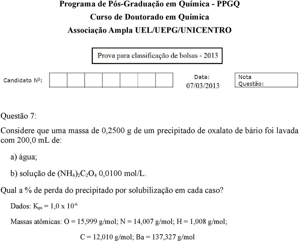 Qual a % de perda do precipitado por solubilização em cada caso?