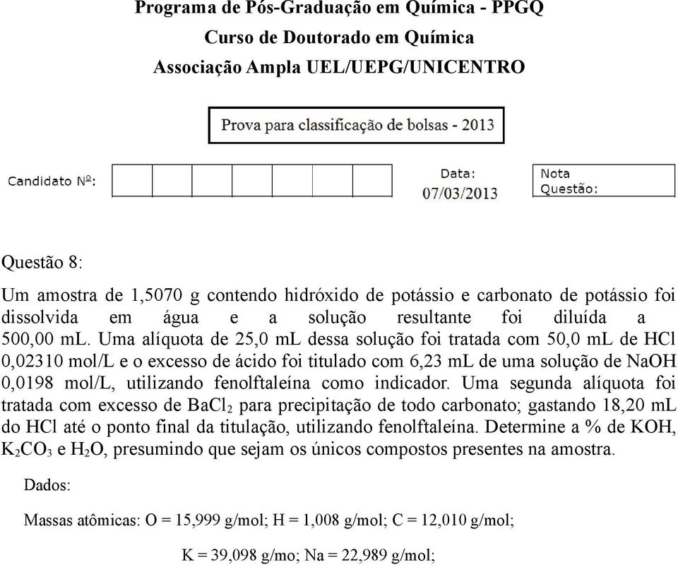 fenolftaleína como indicador.