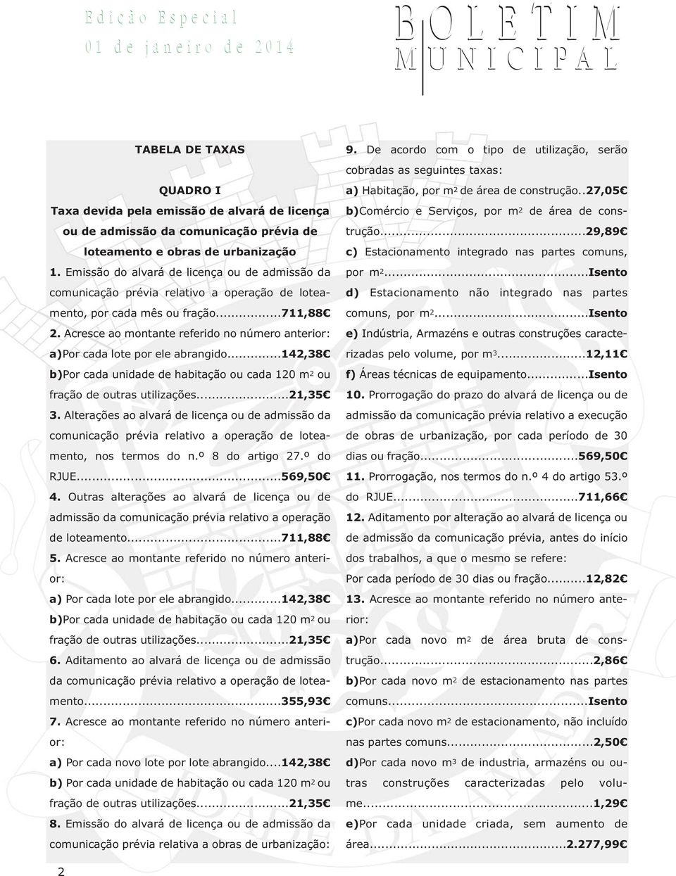 Acresce ao montante referido no número anterior: a)por cada lote por ele abrangido...142,38 b)por cada unidade de habitação ou cada 120 m 2 ou fração de outras utilizações...21,35 3.