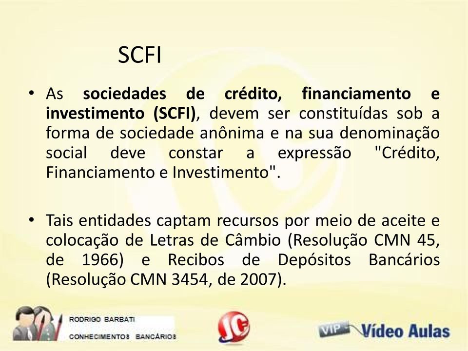 Financiamento e Investimento".