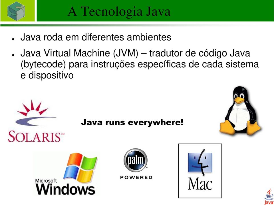 código Java (bytecode) para instruções