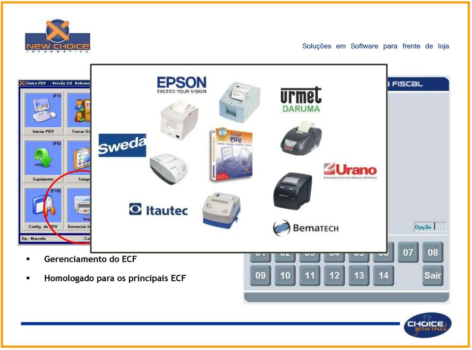 funções do sistema.