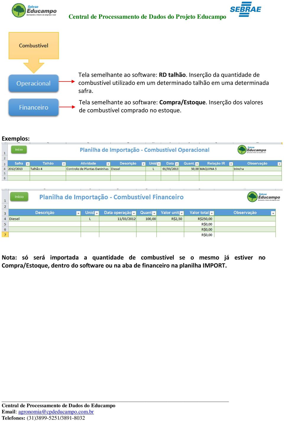 Tela semelhante ao software: Compra/Estoque.