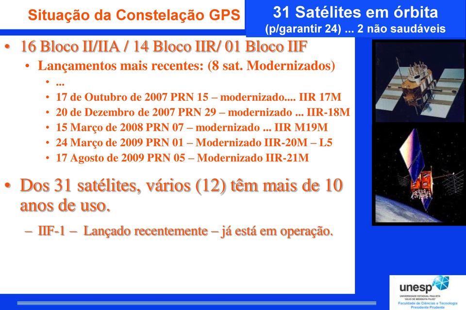 .. 17 de Outubro de 2007 PRN 15 modernizado... IIR 17M 20 de Dezembro de 2007 PRN 29 modernizado.
