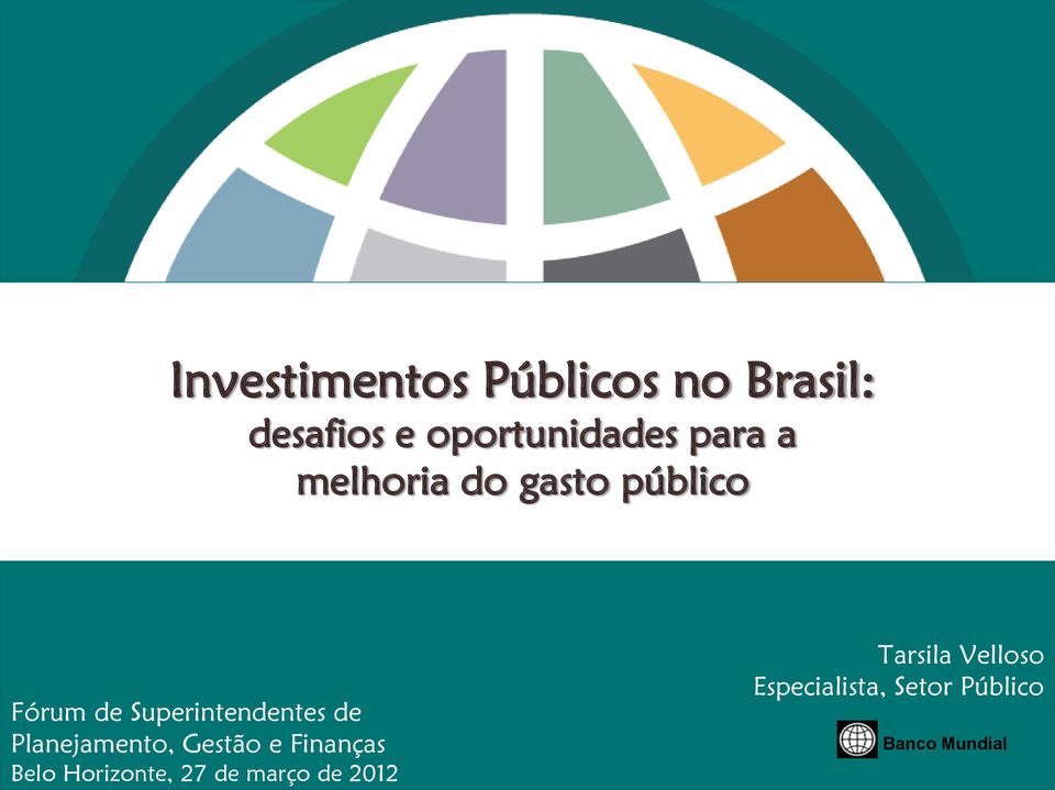 Planejamento, Gestão e Finanças Belo Horizonte, 27 de março