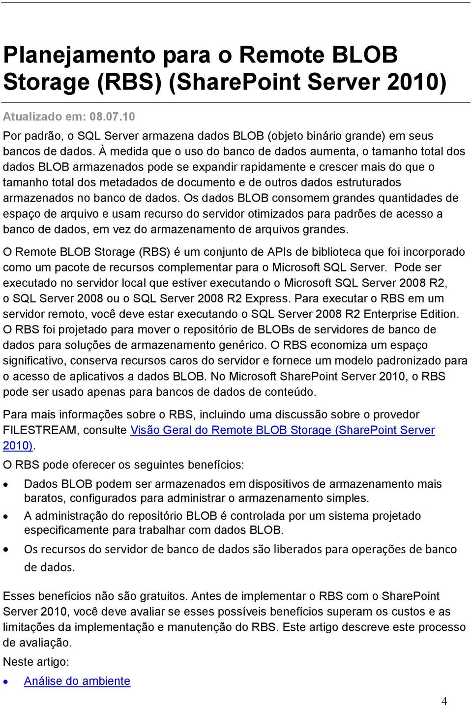 dados estruturados armazenados no banco de dados.