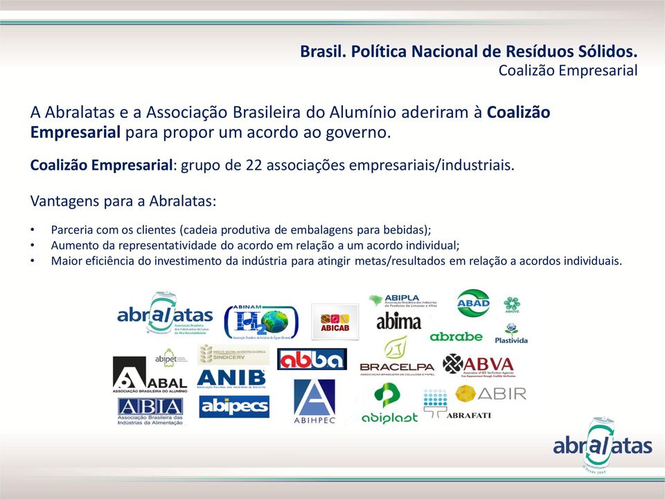 Política Nacional de Resíduos Sólidos.