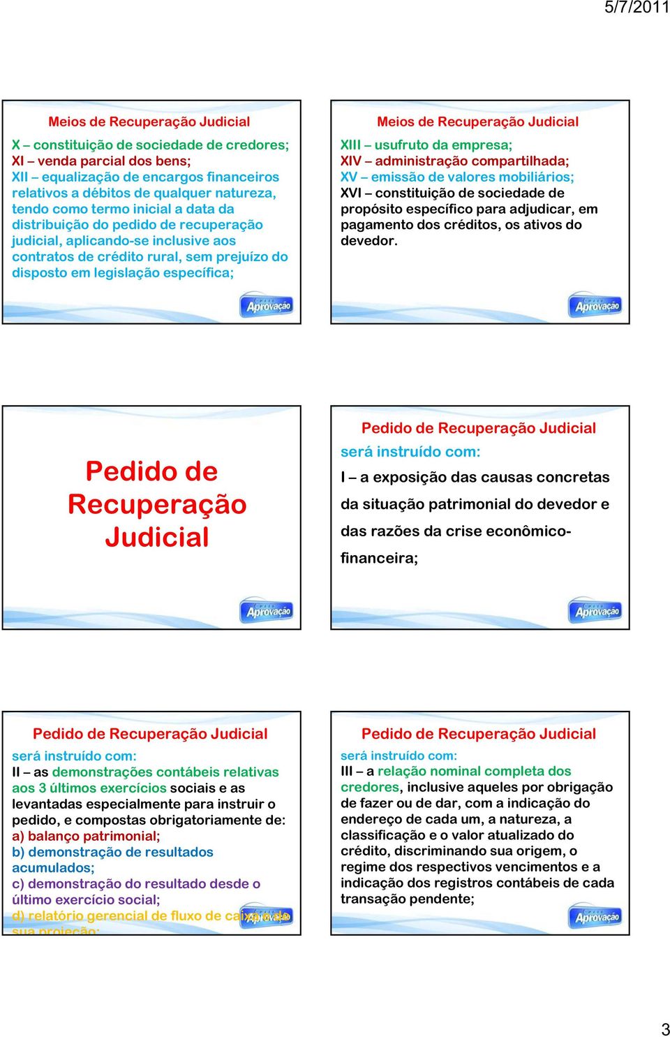 empresa; XIV administração compartilhada; XV emissão de valores mobiliários; XVI constituição de sociedade de propósito específico para adjudicar, em pagamento dos créditos, os ativos do devedor.