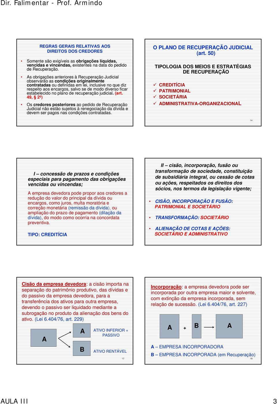 estabelecido no plano de recuperação judicial. (art.