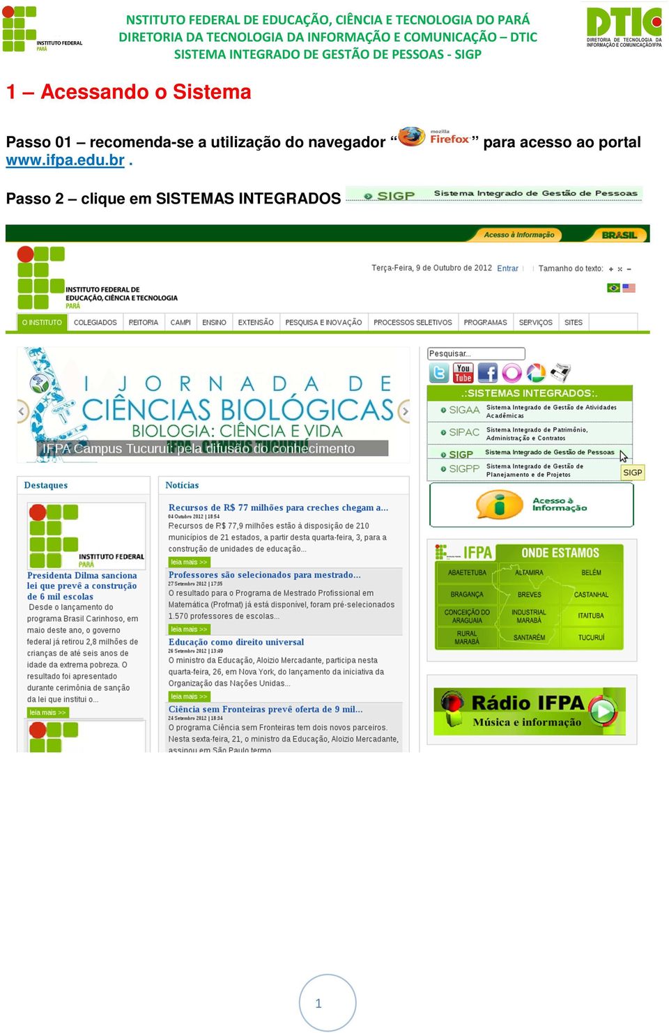 navegador www.ifpa.edu.br.