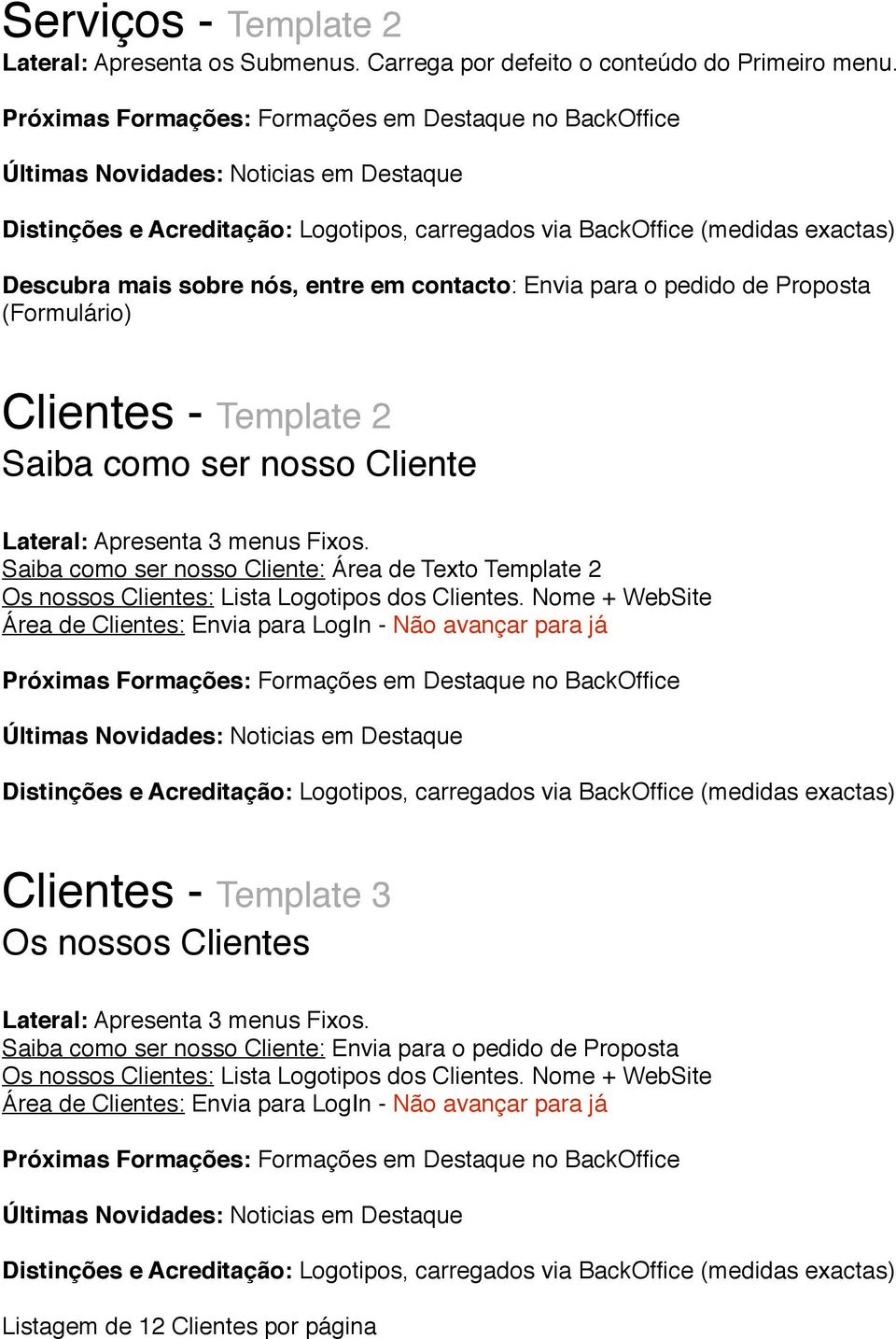 Saiba como ser nosso Cliente: Área de Texto Template 2 Os nossos Clientes: Lista Logotipos dos Clientes.