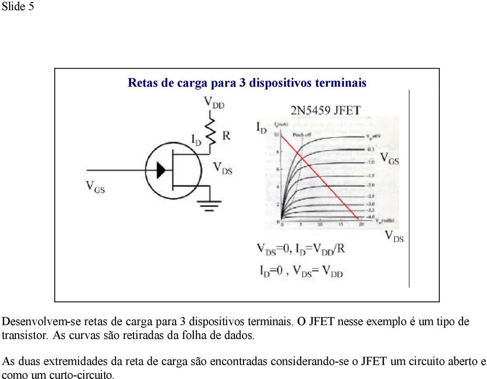 O JFET nesse exemplo é um tipo de transistor.