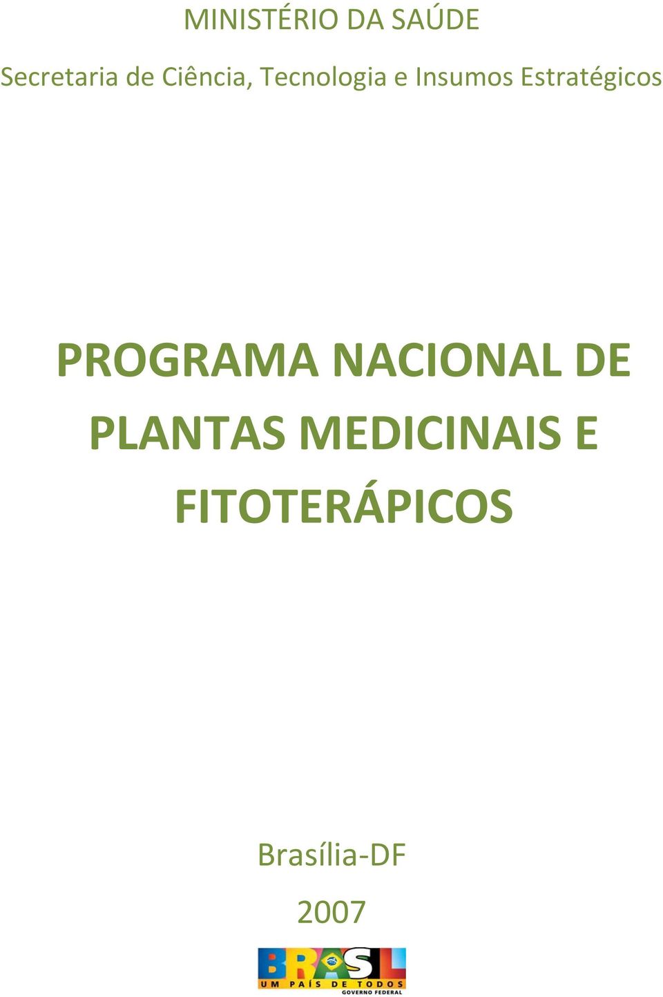 Estratégicos PROGRAMA NACIONAL DE