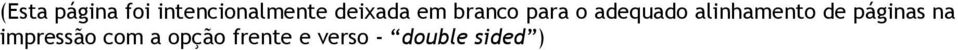 alinhamento de páginas na impressão