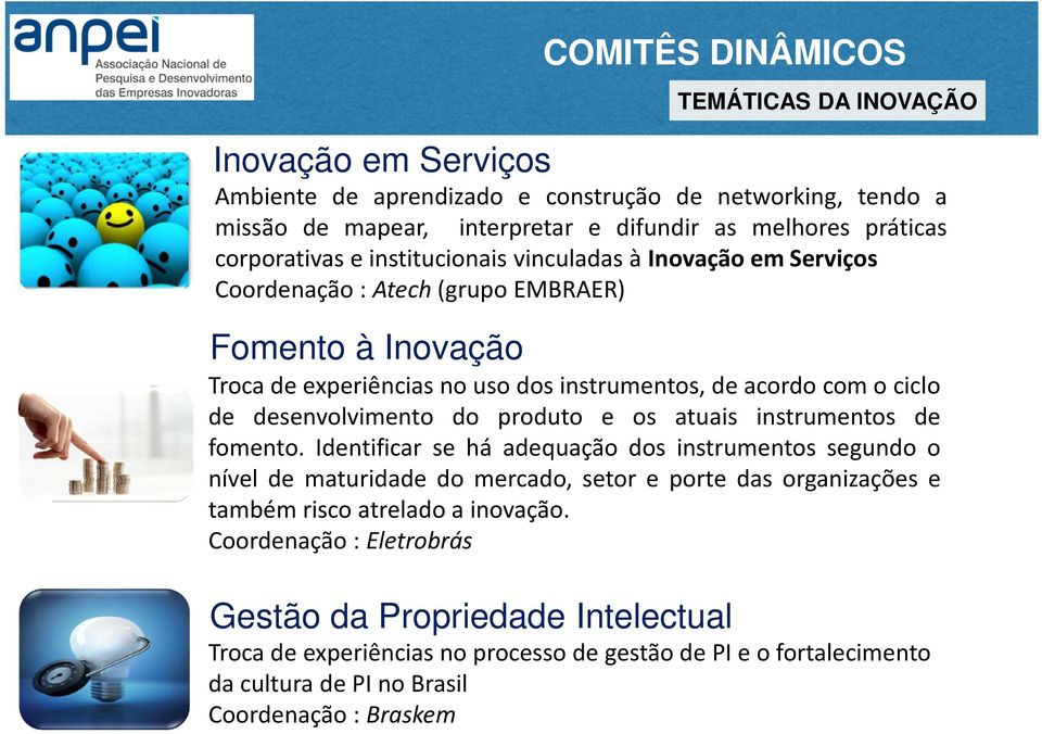 desenvolvimento do produto e os atuais instrumentos de fomento.