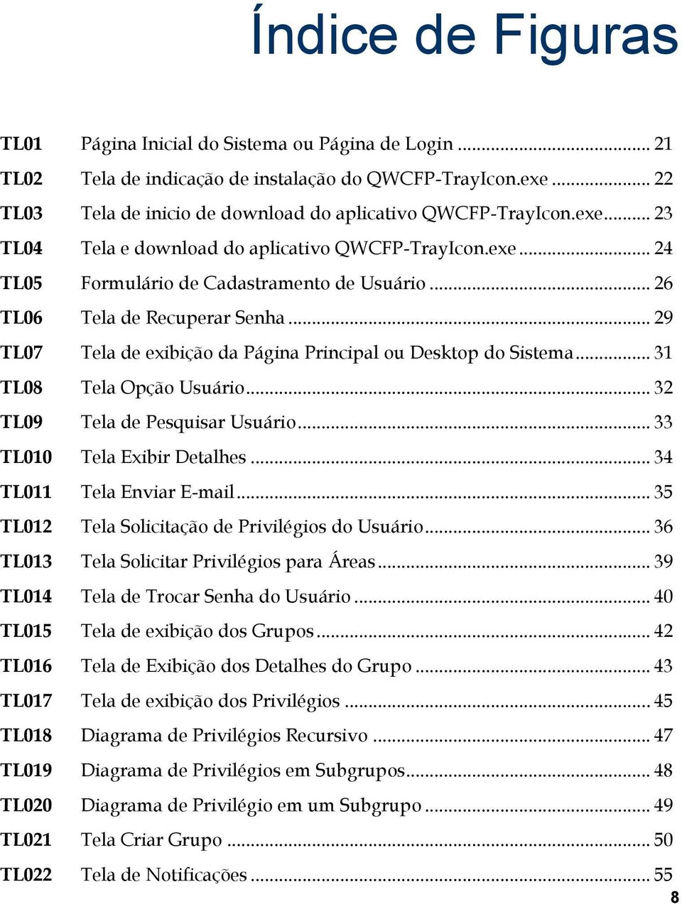 .. 29 TL07 Tela de exibição da Página Principal ou Desktop do Sistema... 31 TL08 Tela Opção Usuário... 32 TL09 Tela de Pesquisar Usuário... 33 TL010 Tela Exibir Detalhes... 34 TL011 Tela Enviar E-mail.