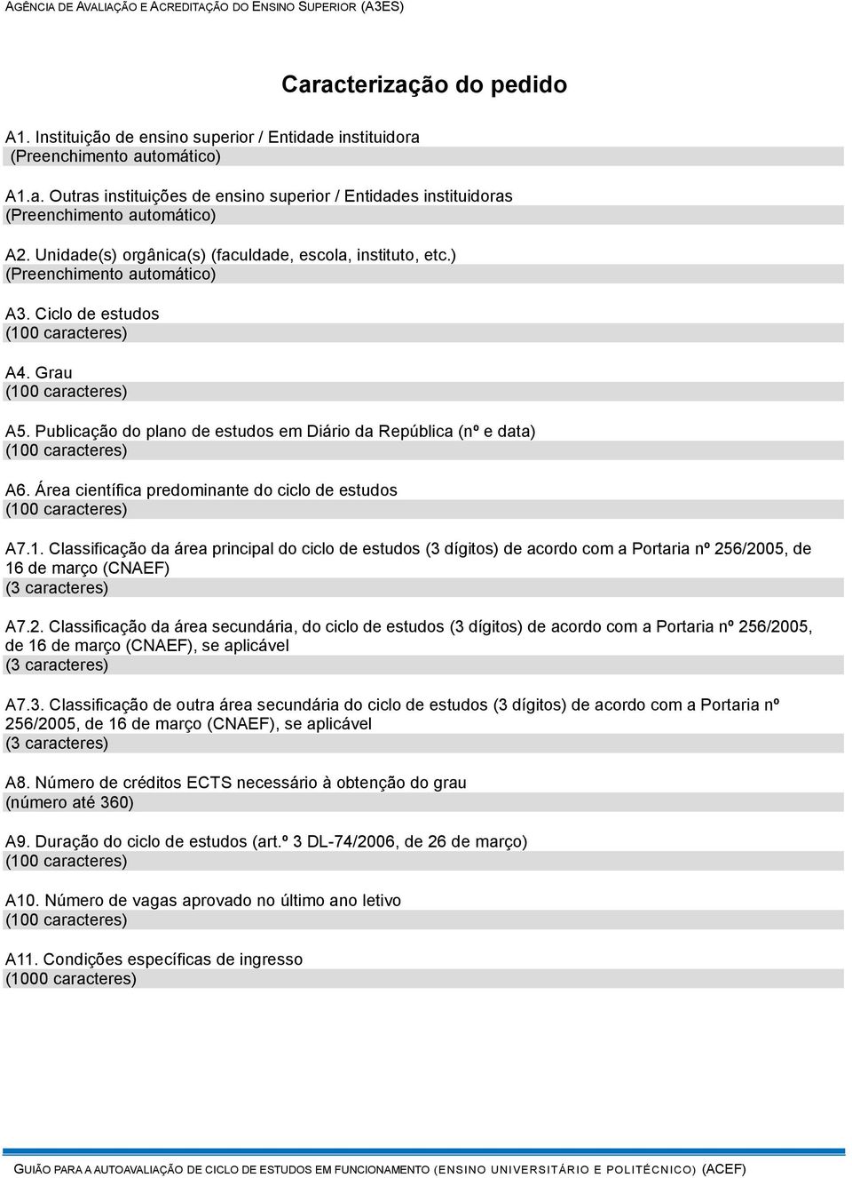 Área científica predominante do ciclo de estudos A7.1. Classificação da área principal do ciclo de estudos (3 dígitos) de acordo com a Portaria nº 25