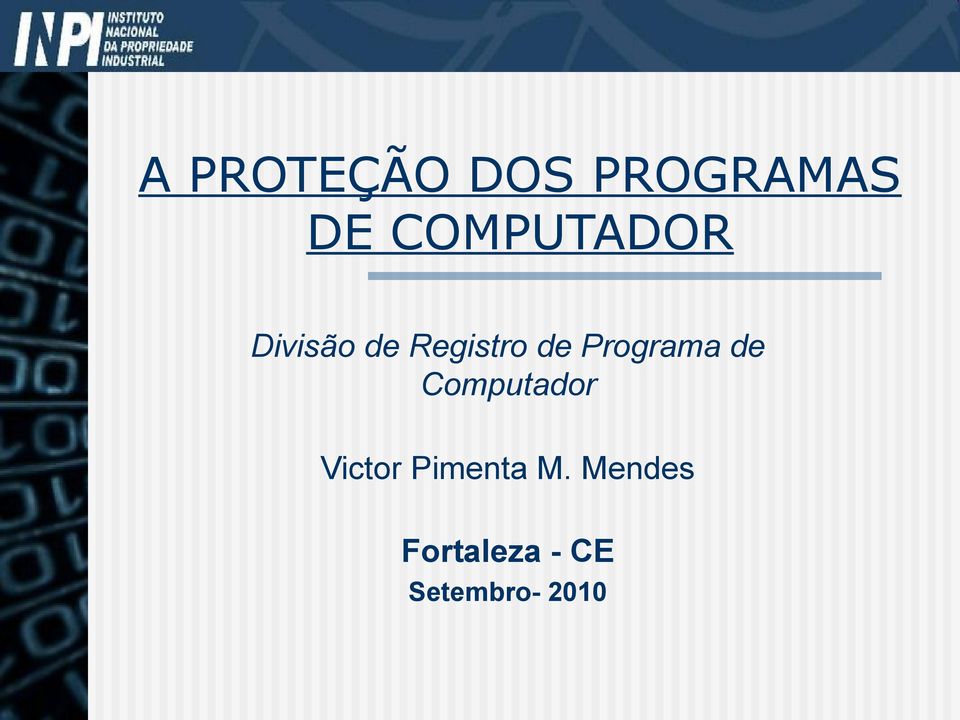 Programa de Computador Victor