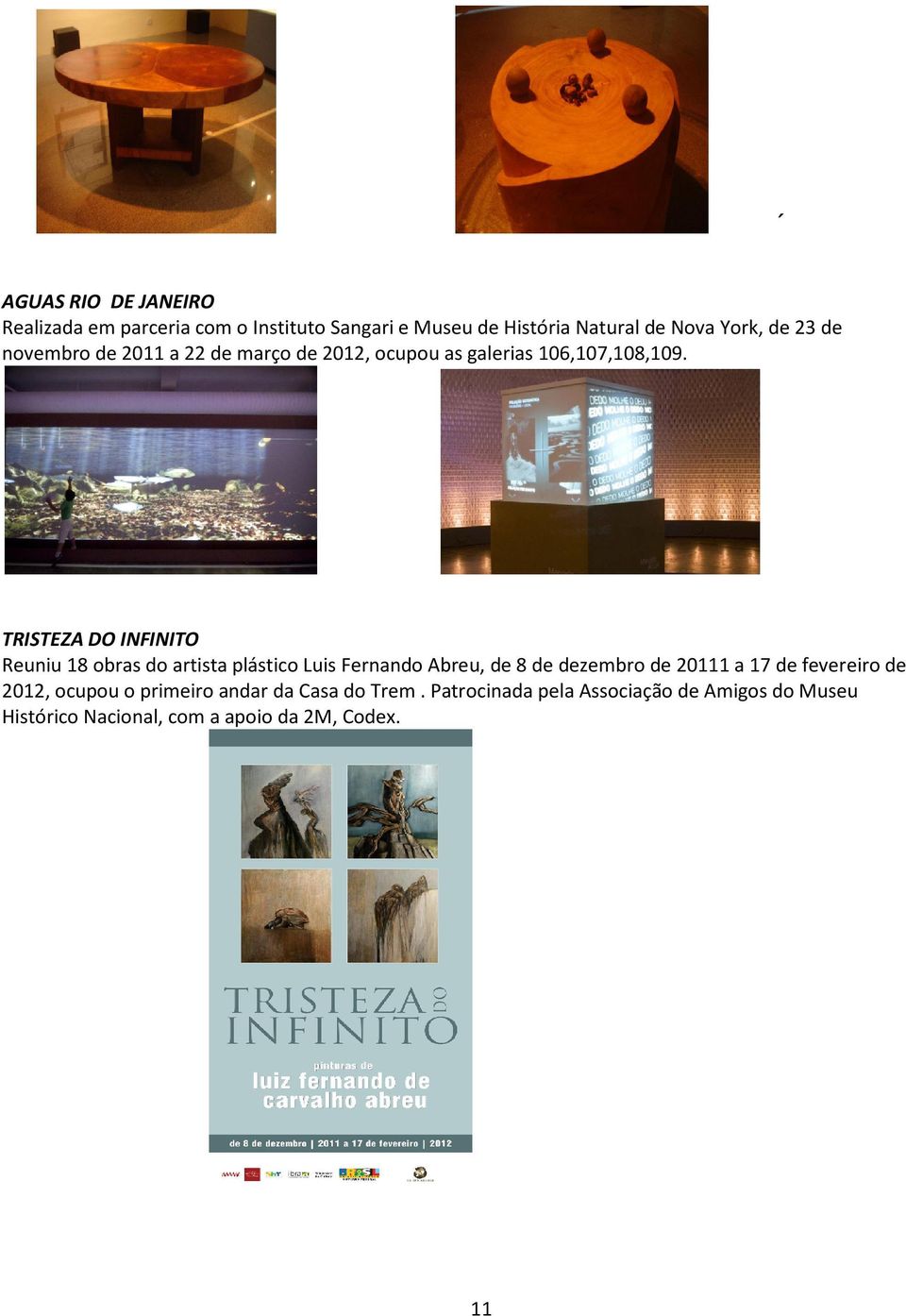 TRISTEZA DO INFINITO Reuniu 18 obras do artista plástico Luis Fernando Abreu, de 8 de dezembro de 20111 a 17 de