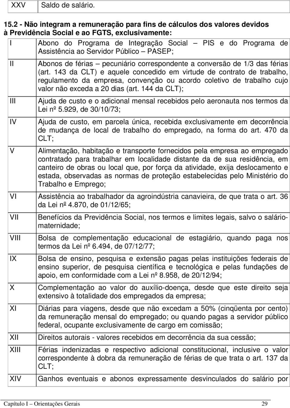 Servidor Público PASEP; Abonos de férias pecuniário correspondente a conversão de 1/3 das férias (art.