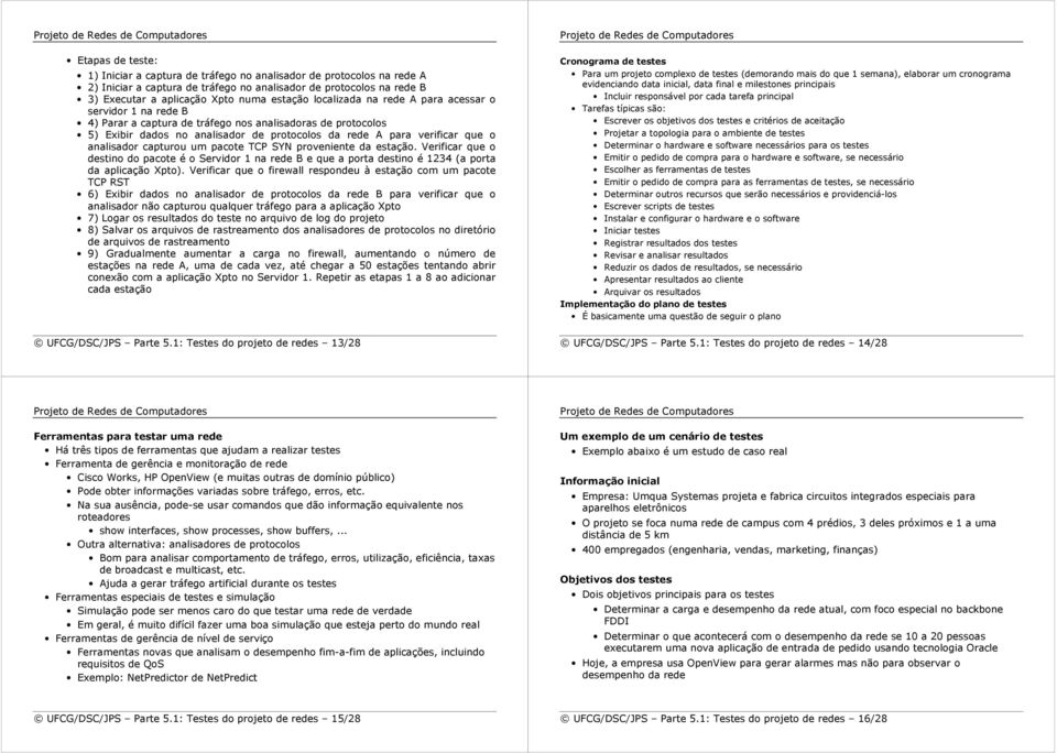 analisador capturou um pacote TCP SYN proveniente da estação. Verificar que o destino do pacote é o Servidor 1 na rede B e que a porta destino é 1234 (a porta da aplicação Xpto).