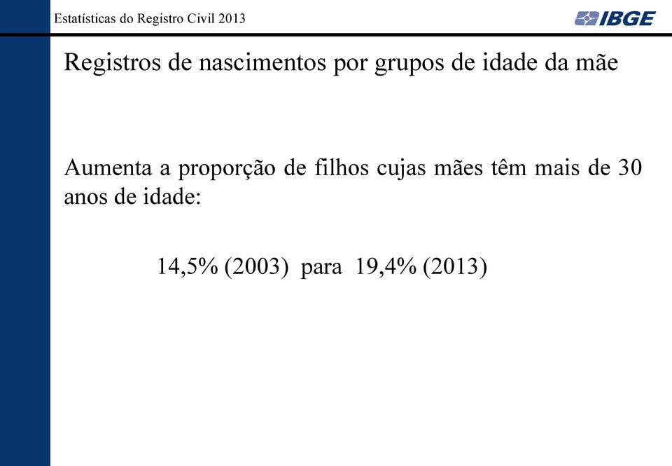 filhos cujas mães têm mais de 30 anos