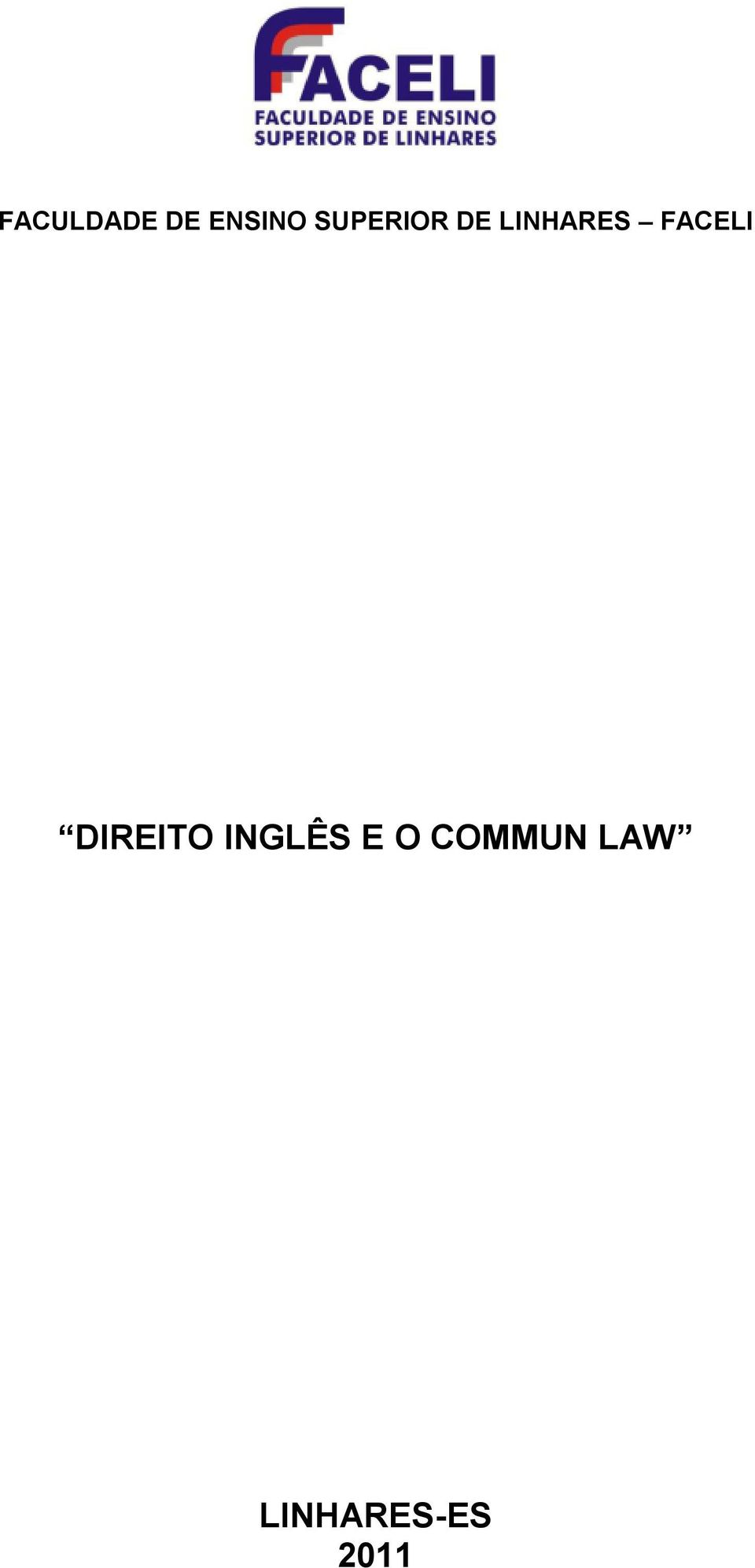 FACELI DIREITO INGLÊS E