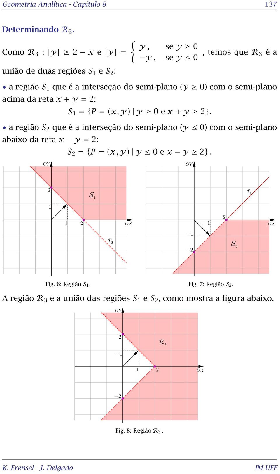 semi-plano (y 0) com o semi-plano acima da reta x + y = : S 1 = {P = (x, y) y 0 e x + y }.
